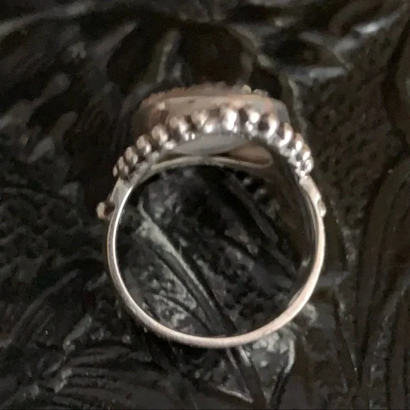 Vintage Sajen Dark Druzy Sterling Silver ring - Picture 6 of 13